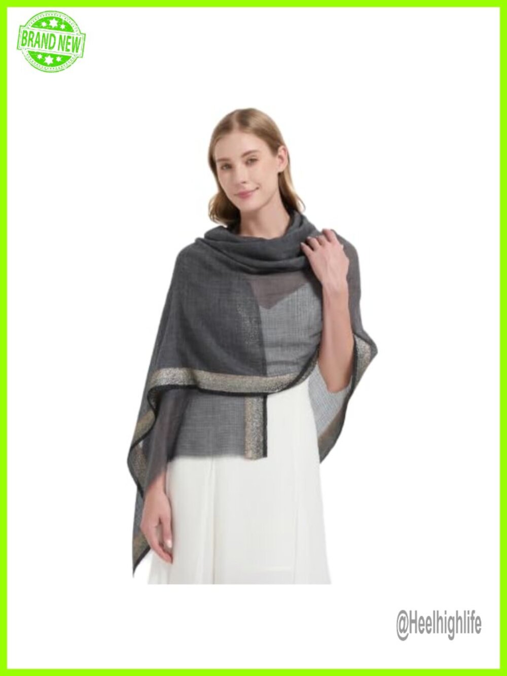 100% Cashmere Wrap Shawl Scarf Women Pashmina Stole Travel All-Season